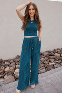NIKIBIKI Vintage Ribbed High Neck Crop  Top