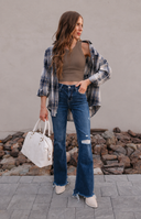 NIKIBIKI Vintage Ribbed High Neck Crop  Top