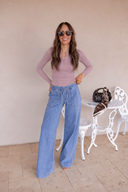 Simply Yours Ribbed Henley Modal Top | S-2X