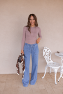 Simply Yours Ribbed Henley Modal Top | S-2X