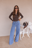 Simply Yours Ribbed Henley Modal Top | S-2X