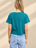 Free Bird Vintage Graphic S/S Seamless Faux Crop