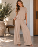 Viscose Sweater Short Slv Top & Pants 2pcs Set