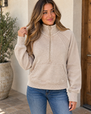 Acid Wash Half Zip Pullover