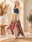 Boho Handkerchief Midi Dress