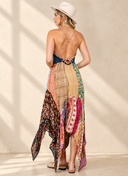 Boho Handkerchief Midi Dress