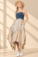 Boho Handkerchief Midi Dress