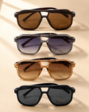 Desert Drive Tortoise Square Sunglasses