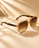 Desert Drive Tortoise Square Sunglasses
