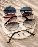 Golden Hour Oval Metal Frame Sunglasses