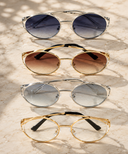 Golden Hour Oval Metal Frame Sunglasses