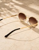 Golden Hour Oval Metal Frame Sunglasses