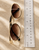 Golden Hour Oval Metal Frame Sunglasses