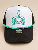 Turquoise Boot Stitch Trucker Hat