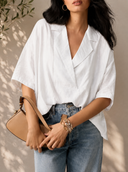 Boardwalk Breeze Collared Blouse