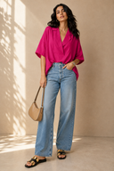 Boardwalk Breeze Collared Blouse