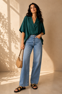 Boardwalk Breeze Collared Blouse