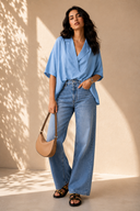 Boardwalk Breeze Collared Blouse