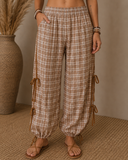 Chestnut Charm Plaid Jogger Pants | Pre-Order