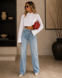 City Breeze Oversized Crop Shirt