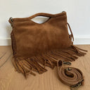 Cleo Suede Fringe Bag