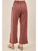 Cocoa Studded Chill Wideleg Pants