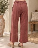 Cocoa Studded Chill Wideleg Pants