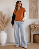 Colorblock Patchwork Knit Sweater