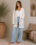 Colorful Heart Ombre Rib Long Sleeve Cardigan (Pre-Order)