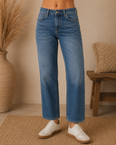 Comet Stretch Low Slung Baggy Straight Jeans - Dark