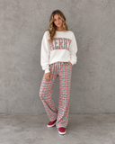 Merry Mornings Plaid Wide Leg Pants