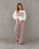 Merry Mornings Plaid Wide Leg Pants