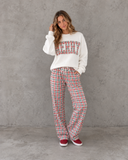 Merry Mornings Plaid Wide Leg Pants