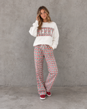 Merry Mornings Plaid Wide Leg Pants