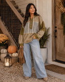 Cozy Patchwork Button Hoodie