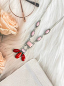 Summer Collection Conch & Red Rosarita Necklace