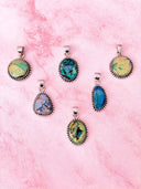 One Of A Kind Sterling Opal Slab Pendants-Necklaces-Rae Collective, Women's Online Fashion Boutique Located in Phoenix, Arizona (Scottsdale Area)