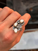 The Henley Triple Stone Flower Ring MADE TO ORDER-Cluster Rings-Rae Collective, Women's Online Fashion Boutique Located in Phoenix, Arizona (Scottsdale Area)