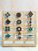 Amber, Turquoise & Crystal One of a Kind Rings-Rings-Krush Kandy, Women's Online Fashion Boutique Located in Phoenix, Arizona (Scottsdale Area)