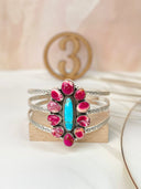 Sterling Stamped Cluster Cuffs-Bracelets-Krush Kandy, Women's Online Fashion Boutique Located in Phoenix, Arizona (Scottsdale Area)