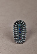 Sterling Silver Jeweled Fossil Crawler Ring-Crawler Rings-Rae Collective, Women's Online Fashion Boutique Located in Phoenix, Arizona (Scottsdale Area)