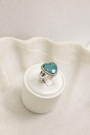 In Love With Turquoise Hearts Sterling Silver Ring-Rae Collective, Women's Online Fashion Boutique Located in Phoenix, Arizona (Scottsdale Area)