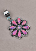 Silver Blossom Gem Pendant-Pendant Necklaces-Rae Collective, Women's Online Fashion Boutique Located in Phoenix, Arizona (Scottsdale Area)