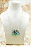 Into The Wild Spade Stone Cluster Necklaces-Necklaces-Krush Kandy, Women's Online Fashion Boutique Located in Phoenix, Arizona (Scottsdale Area)