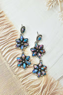Serenity's Cluster Stone Drop Earrings-Earrings-Krush Kandy, Women's Online Fashion Boutique Located in Phoenix, Arizona (Scottsdale Area)