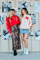 Hugs & Kisses Red Sweatshirt-Rae Collective, Women's Online Fashion Boutique Located in Phoenix, Arizona (Scottsdale Area)