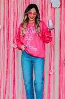 Little Flirty Extra Dirty Pink Sweatshirt-Rae Collective, Women's Online Fashion Boutique Located in Phoenix, Arizona (Scottsdale Area)