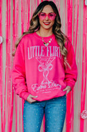 Little Flirty Extra Dirty Pink Sweatshirt-Rae Collective, Women's Online Fashion Boutique Located in Phoenix, Arizona (Scottsdale Area)