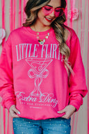 Little Flirty Extra Dirty Pink Sweatshirt-Rae Collective, Women's Online Fashion Boutique Located in Phoenix, Arizona (Scottsdale Area)