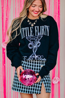 Little Flirty Extra Dirty Black Sweatshirt-Rae Collective, Women's Online Fashion Boutique Located in Phoenix, Arizona (Scottsdale Area)